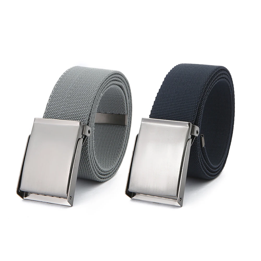 for 2022 Wholesale Luxury Fashion Lady Casual Custom Outdoor Flap Men Women Nylon Fabric Canvas Iron Buckle Belt