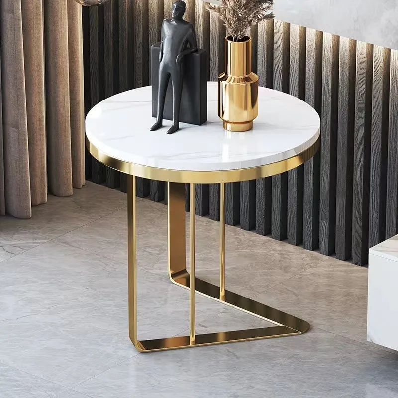 Gold Finish Designer Nesting Side Table Metal Furniture Nightstands Sofa End Table Decorative Living Room Tables Home Decor