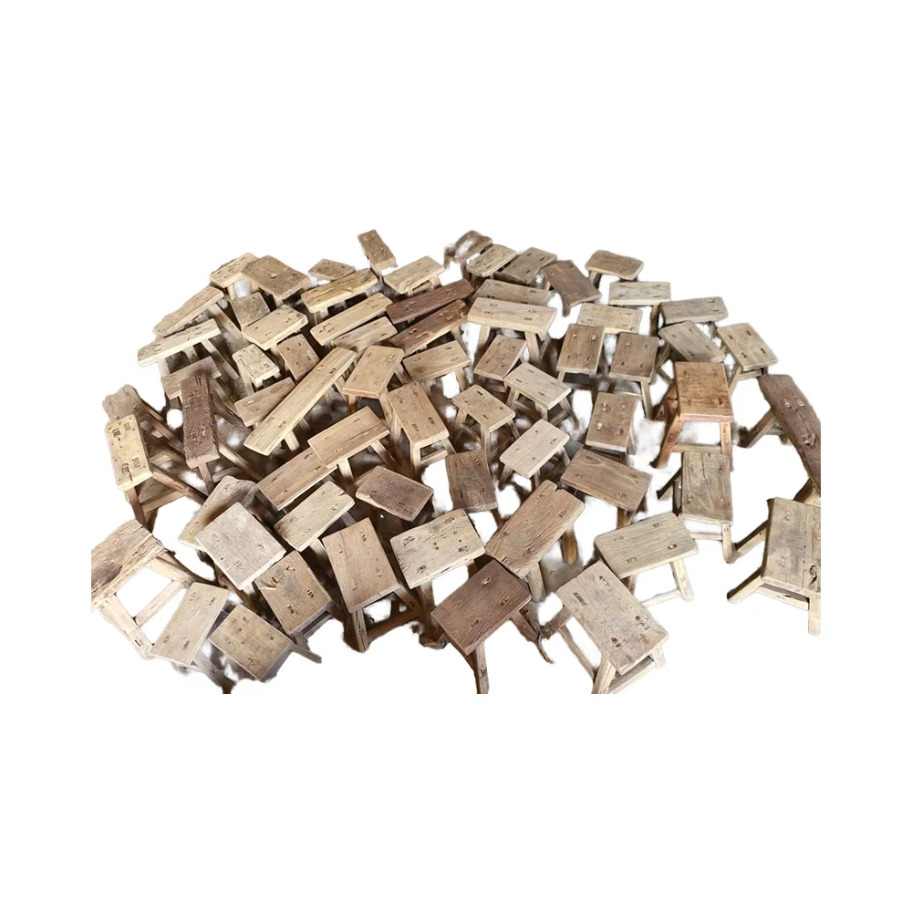 Small Antique Vintage Chinese Furniture Rustic Recycled Wood Baby Stool for Children and kids Home Furnishing