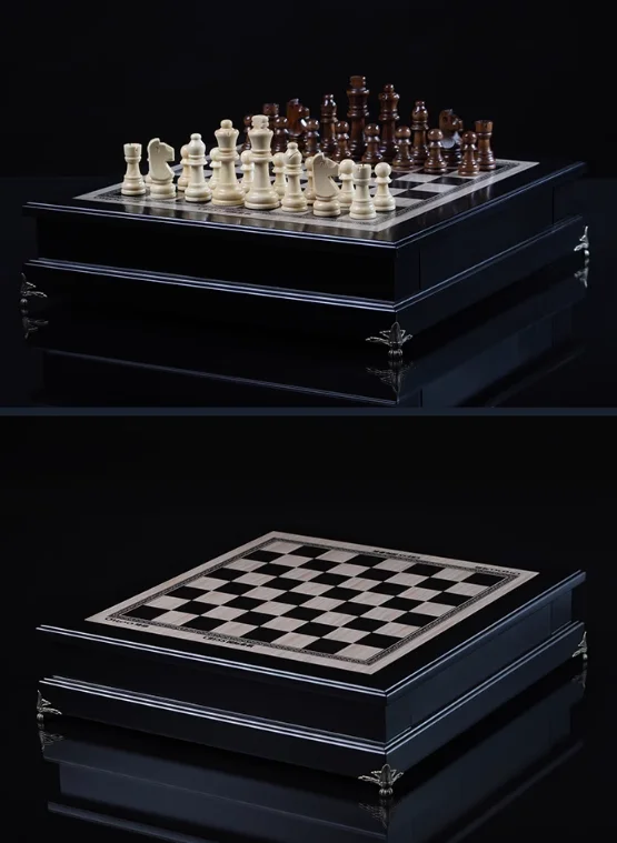 High-grade chess wooden ornaments adult children students puzzle chess