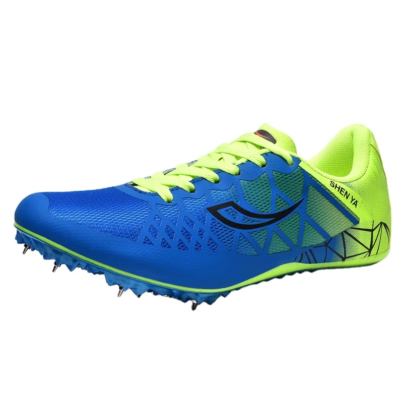 High Sales Upper Material Mesh Print Tpu Men Spike Track And Field Shoes (1600286528575)