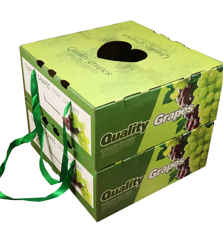 Поставка дешевая большая Гофрированная коробка свежие фрукты розничная доставка упаковочные коробки для винограда и овощей