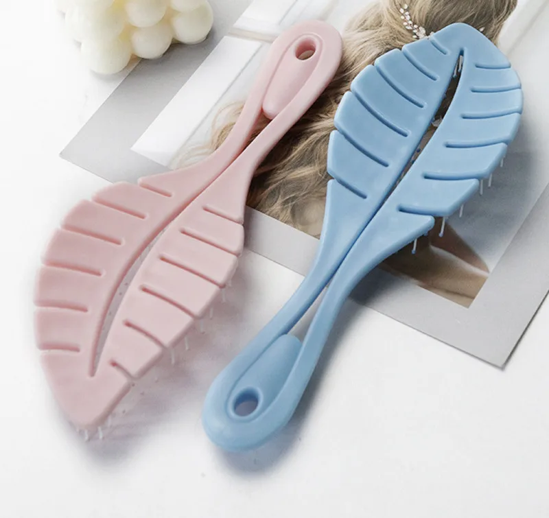 Factory Direct Sale Nylon Needle Airbag Wet Temperature Resistant Massage Hair Comb High Quality Black Purple Hair Brush