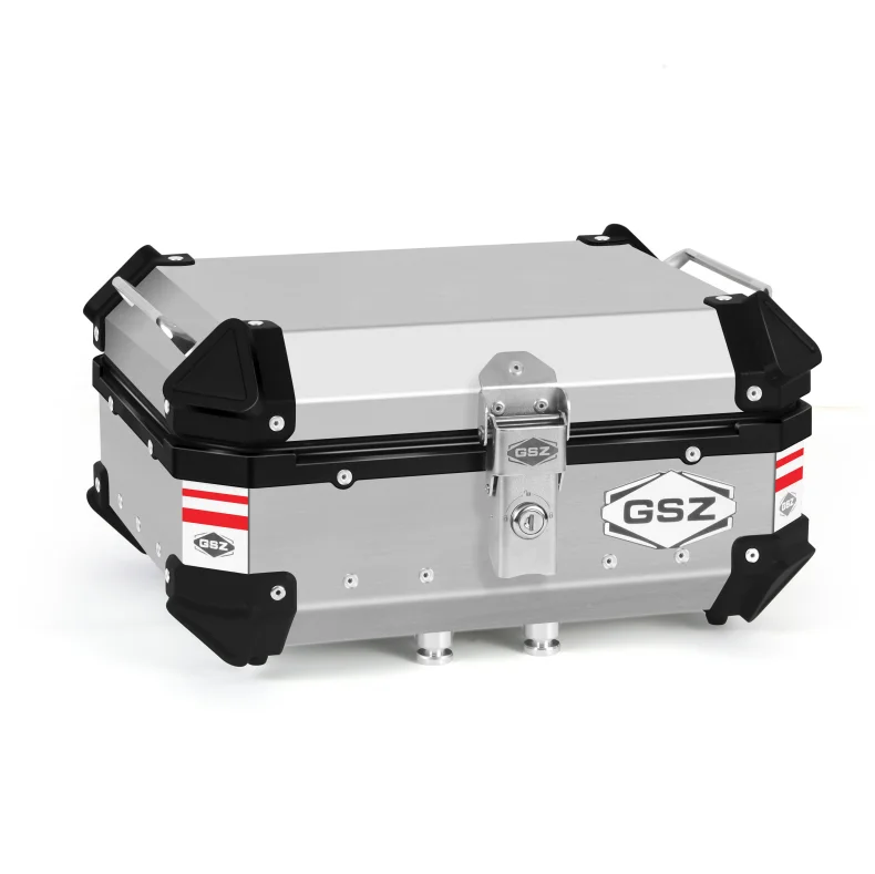 
F2 moto 22L black High quality waterproof delivery metal tail boxes small aluminum alloy motorcycle top box 