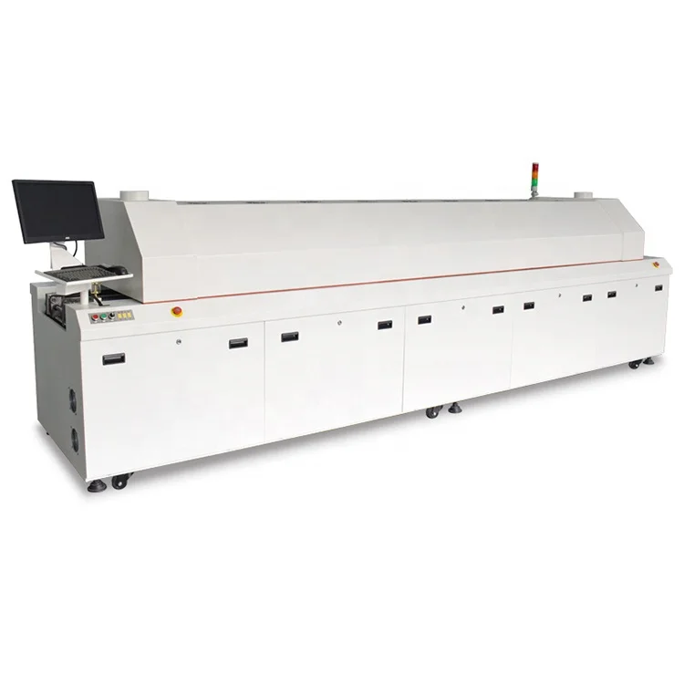 Machinery for electronic products Led 6 Warm Zone Single Rail reflow soldering machine Welding Equipment reflow oven