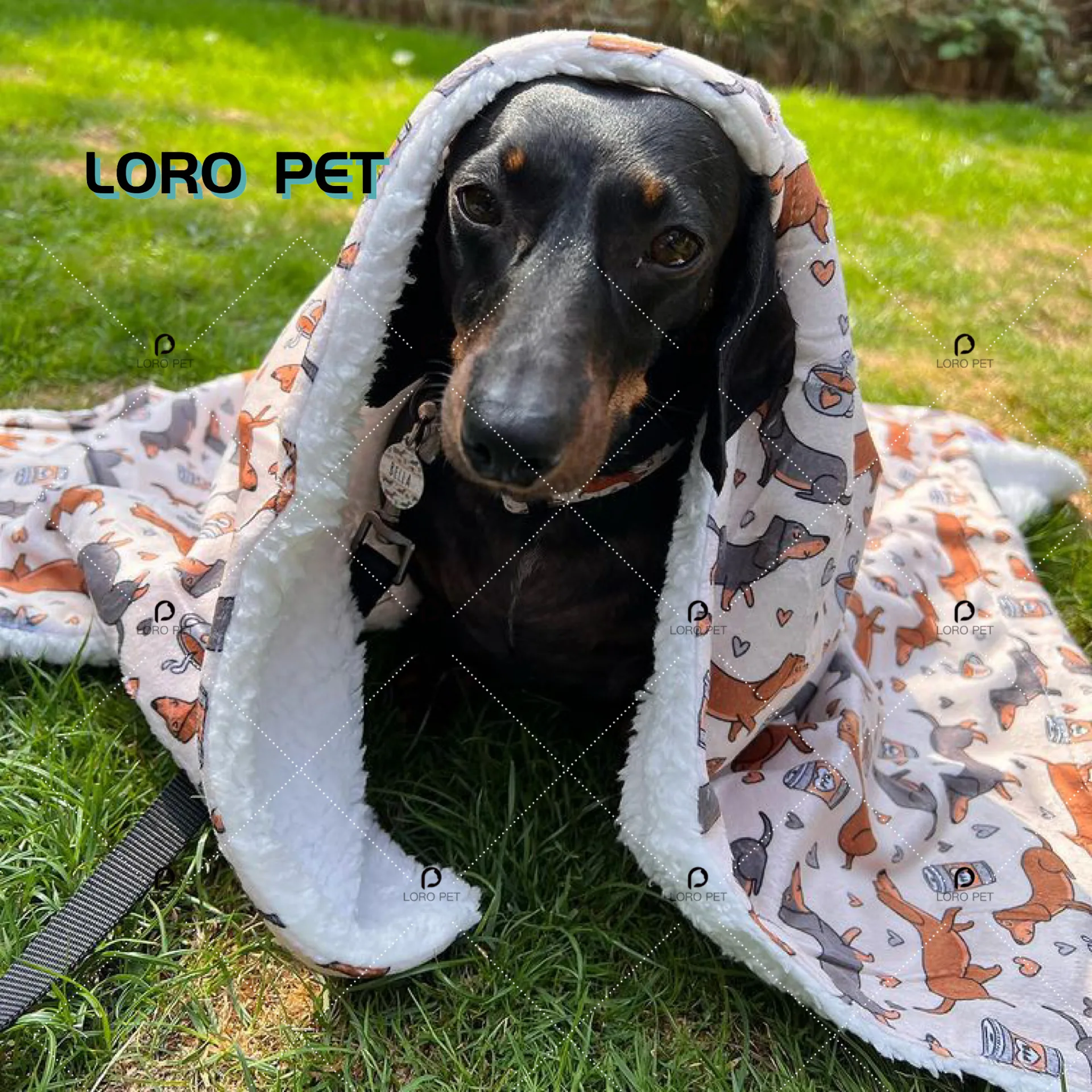 Hot sale 100% polyester custom logo soft and warm flannel fleece and sherpa two layer pet dog blanket