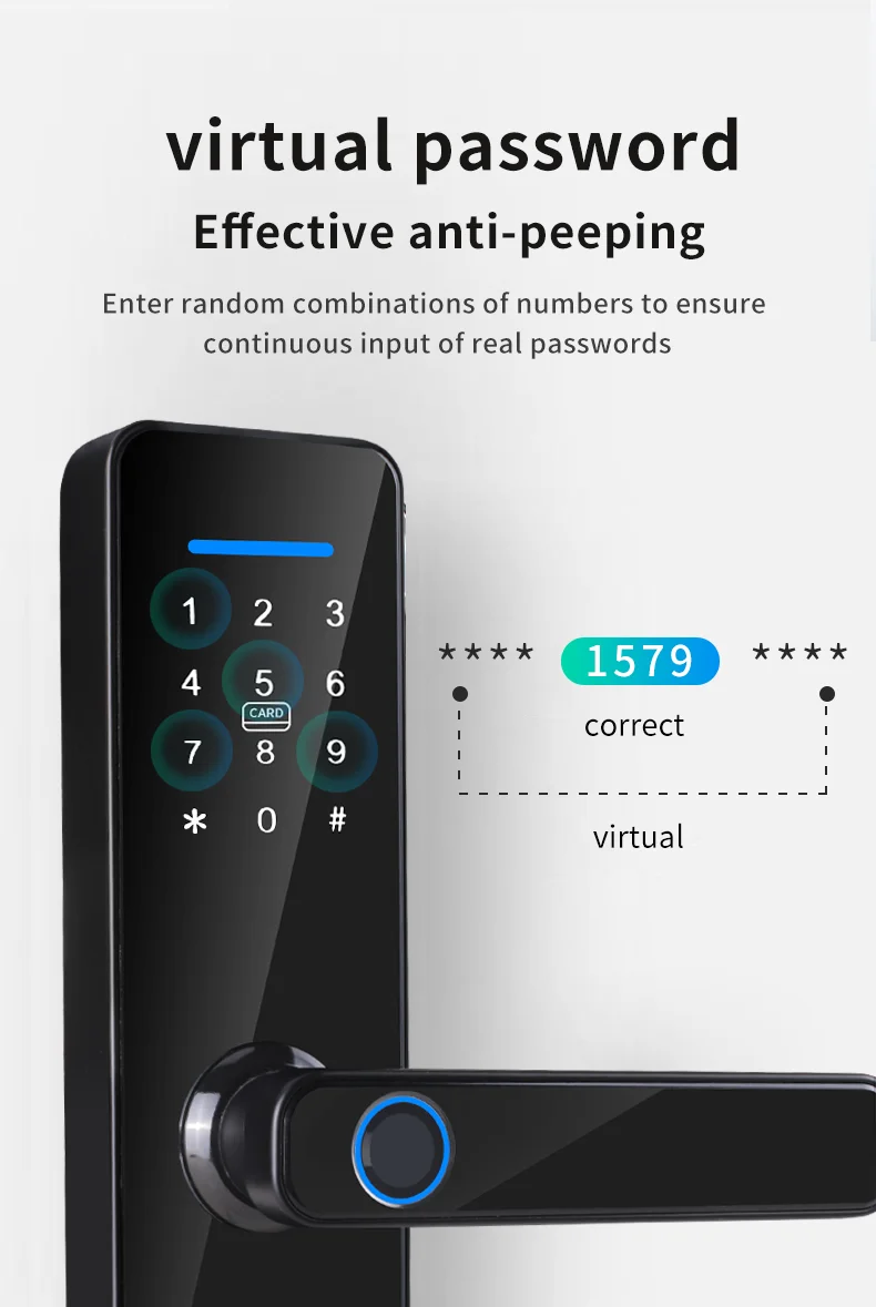 Smart Life Fingerprint Tuya Wifi Lock WiFi  TTlock BLE Password Card Key Intelligent Smart Digital Door Lock For Home Hotel