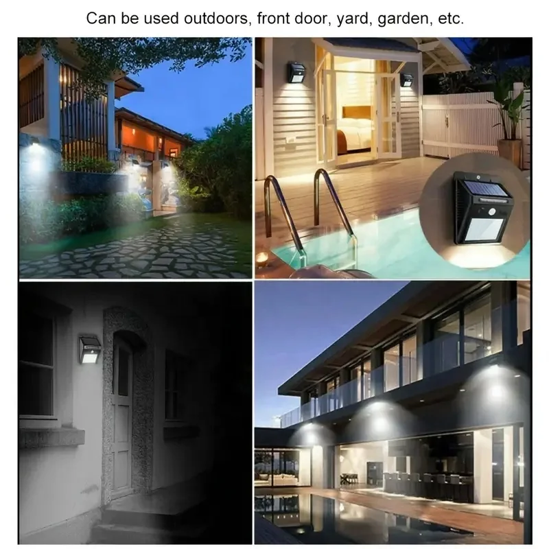 LED Solar Motion Sensor Wall Light Outdoor Front Door Senso Backyard Garage Balcony Patio Yard Garden Decor Solar Sensor Lights