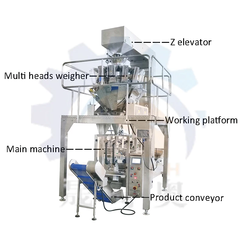 Automatic 100g Banana Plantain Chips Snacks Puffed Food Packing Machine Manufacturer