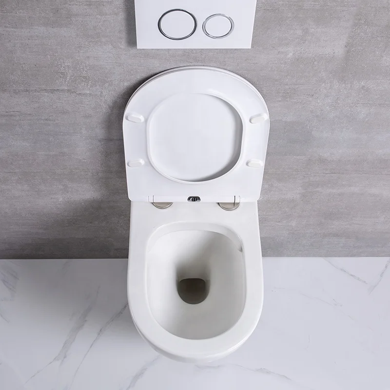 European Newest Mute Wc Rimless Mounted Toilet Single Hole Flushing Bowl Wall Hung