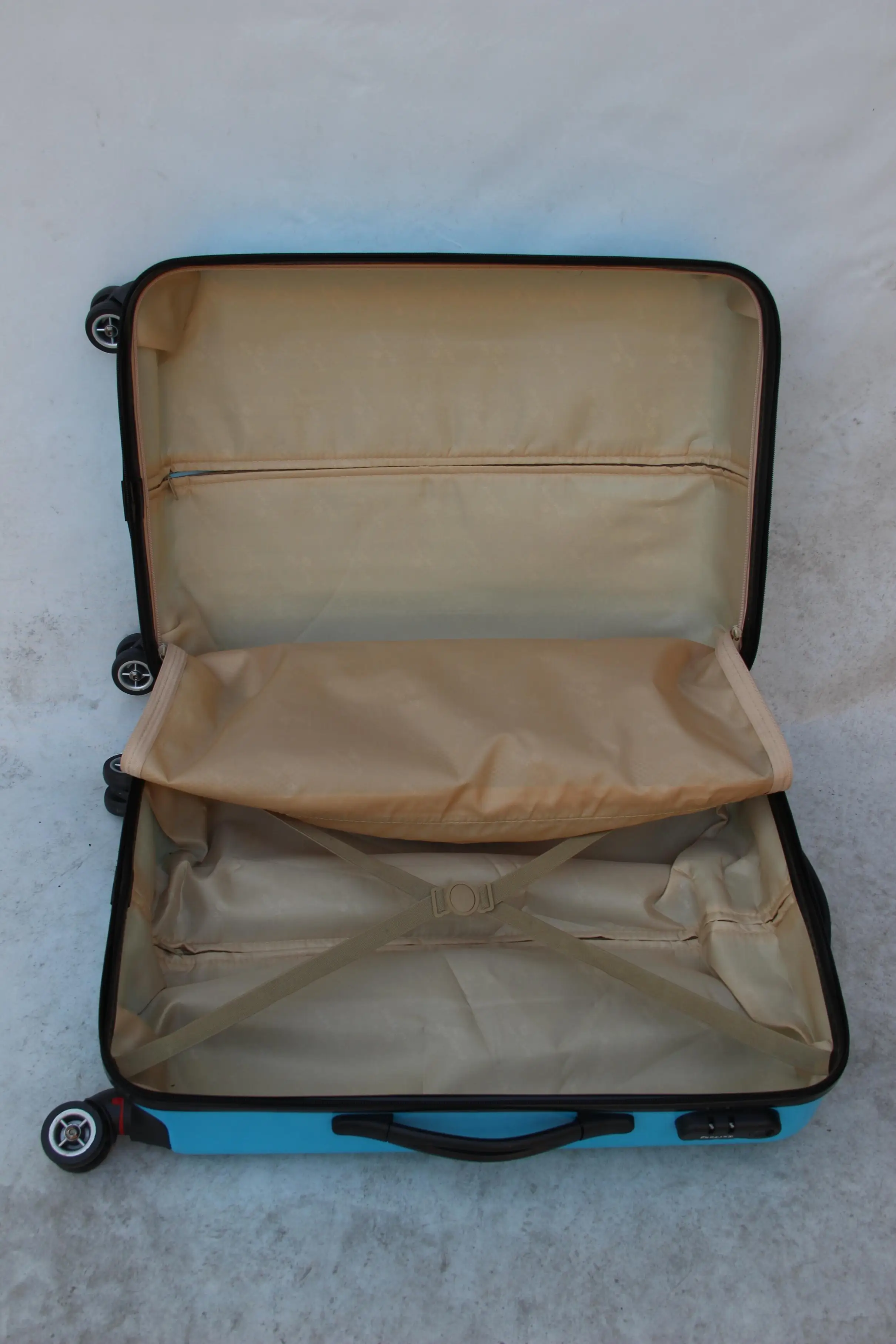 Wholesale  Hard Shell Plastic PC Travel Trolley Suitcase, Custom 3PCS Trolley Luggage Set