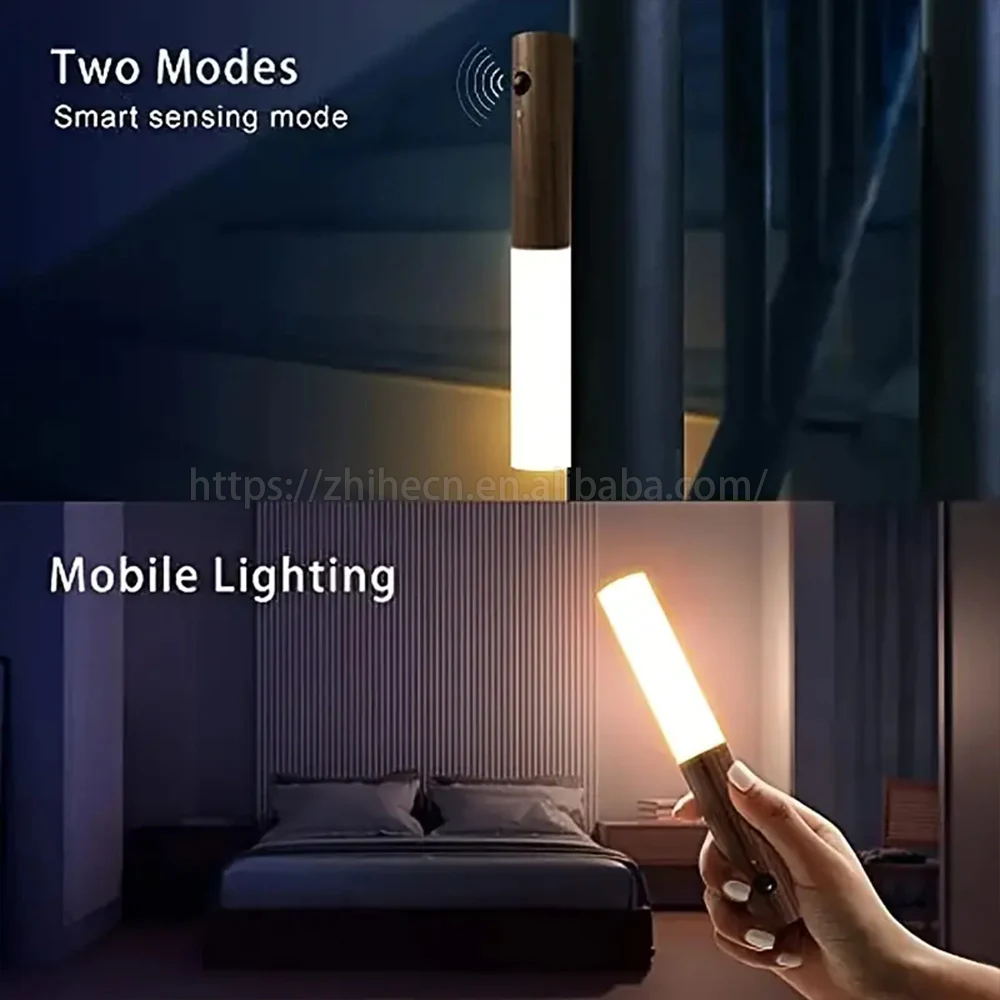Portable Wireless Magnetic USB Rechargeable  Smart Indoor  Sensor Control Wall Induction Lamps for Living Bed Room