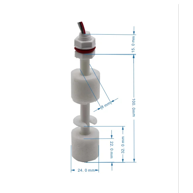 SODOWELL 100mm PP double floating ball water level control switch tank water level control switch liquid level sensor