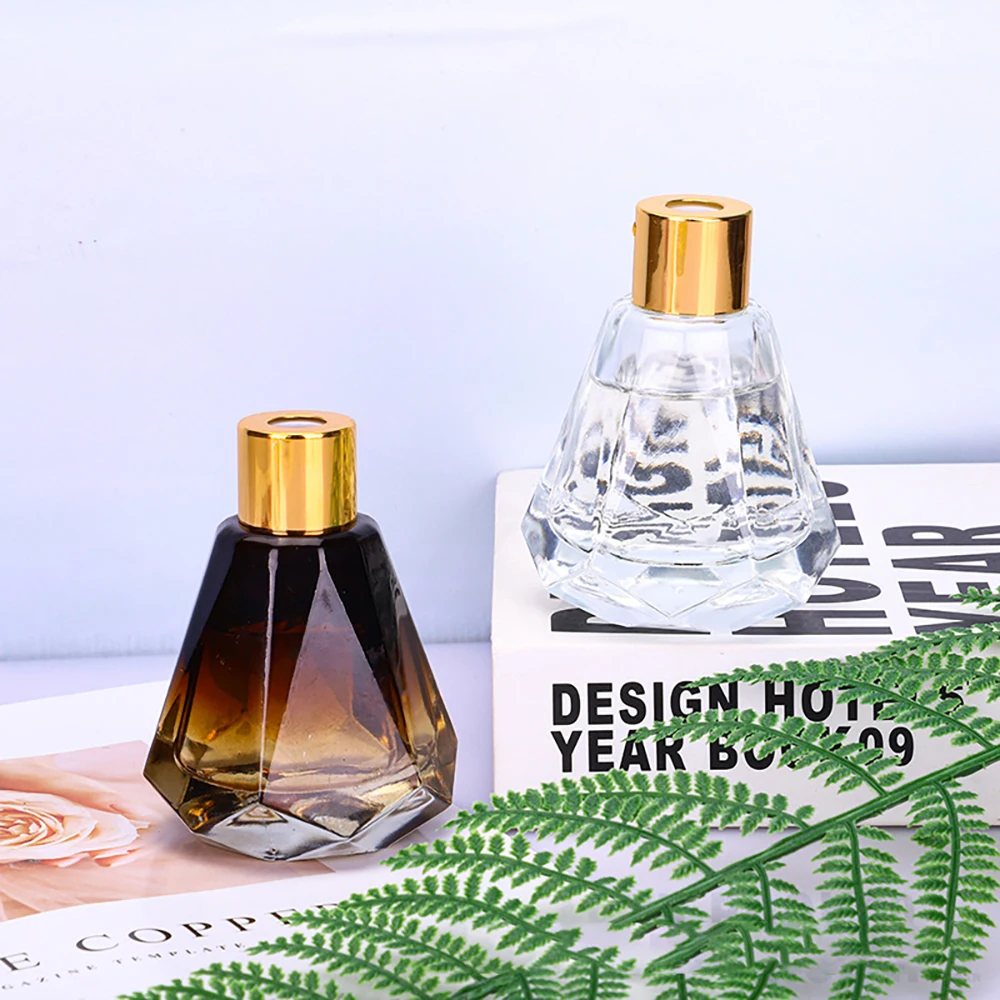 Cheap 60ml 100ml Small Empty Crystal Conical Glass Bottle Aroma Reed Straight Diffuser Bottles For Home