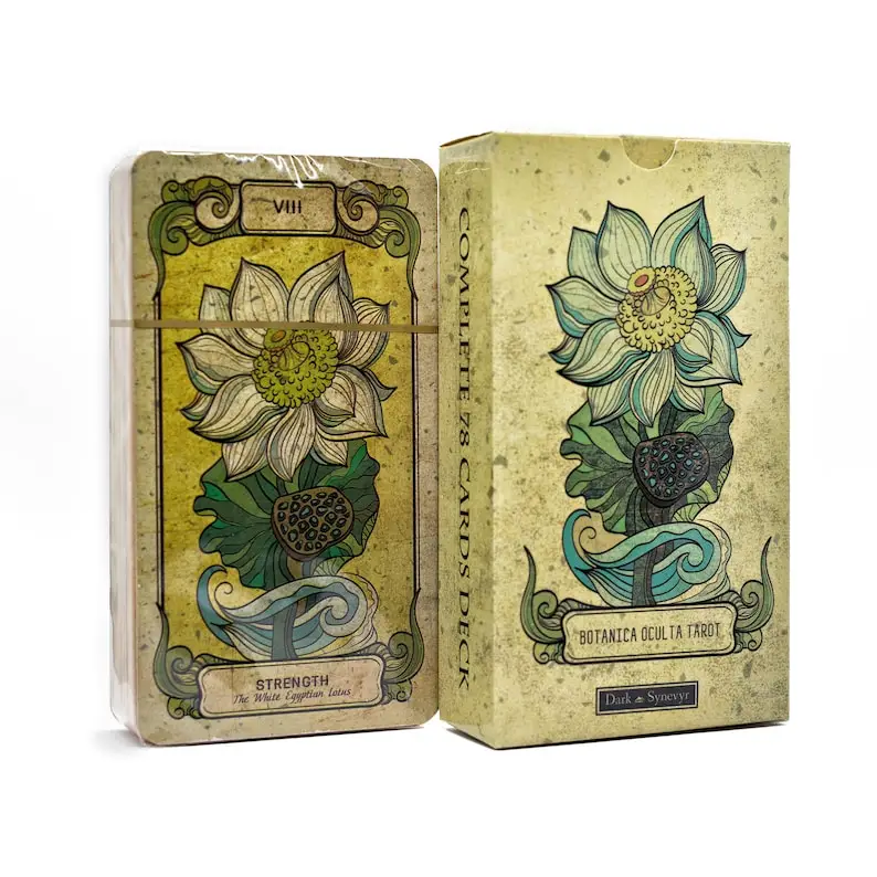 Ботанические оккультные карты Таро С путеводителем 78 открыток палубы Античные цветочные иллюстрации редкий ботанический полевой цветок винтажное искусство
