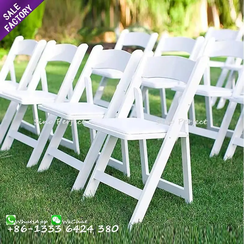 
Garden Furniture Wedding Event Banquet Reception White Resin Folding Wimbledon Chairs For Wedding 