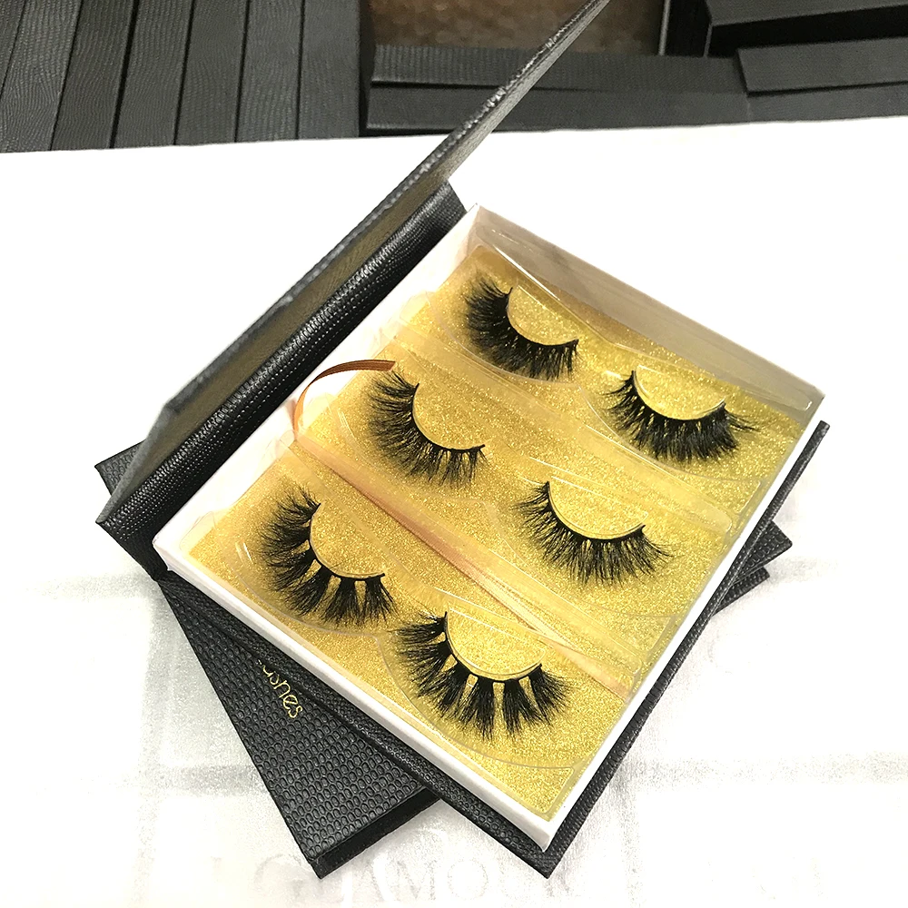 
False eyelash Private Label Custom Eyelash Packaging 3D Mink Lashes Mink Eyelashes Vendor 
