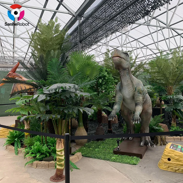 Indoor Amusement Park Robotic Dinosaur Video