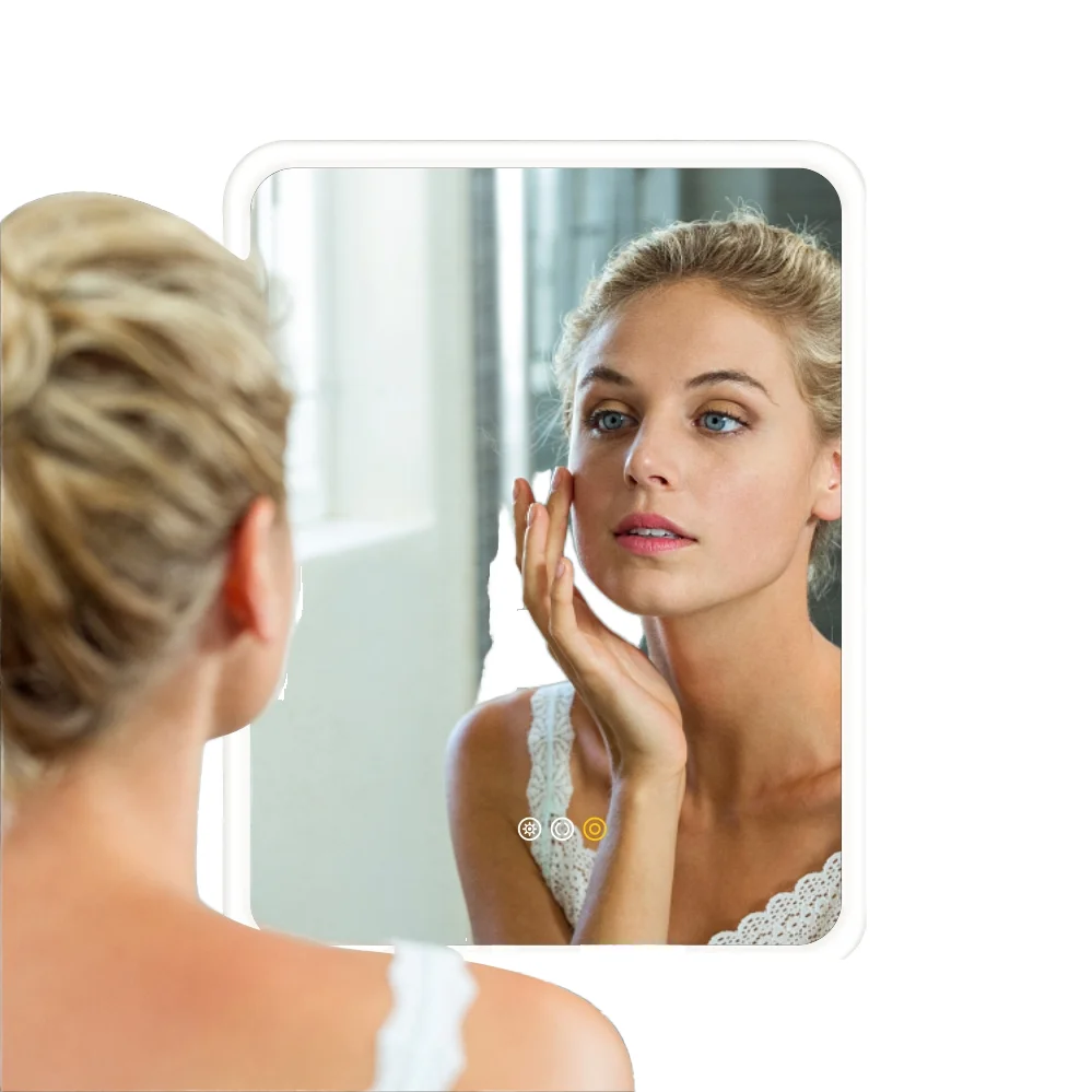 Modern round LED Mirror Illuminated with Graphic Design Solution Capability