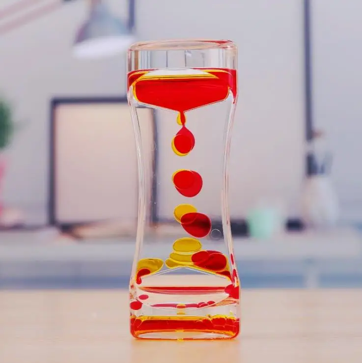 Colorful Floating Acrylic Oil Water Drops Drip Toys Acrylic Visual Oil Liquid Hourglass Sand Timer