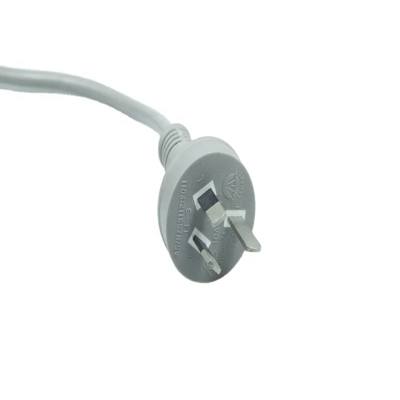 Customized saa australia 3 pin plug two pin power cord hybrid fiber power bank terminal cable