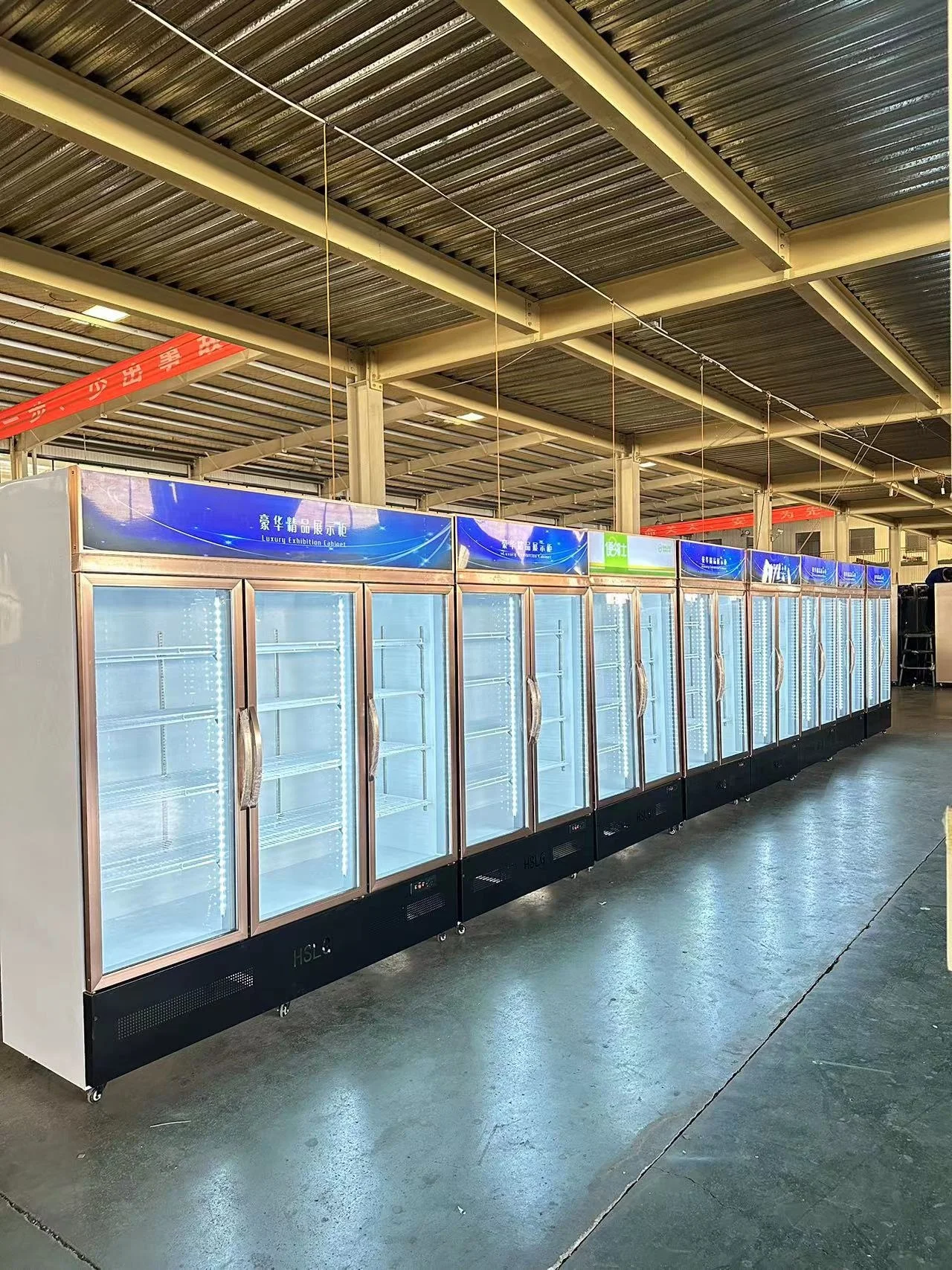 Aluminium-alloy three doors Beer Cabinet Commercial Beverage Refrigerator Vertical  beverage display cooler