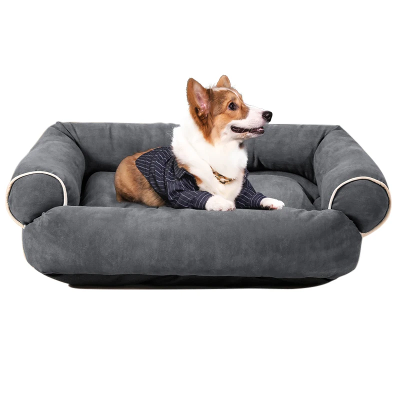 
OEM Large Calming soft plush pillow Foam Sponge pet products orthopedic Pet supplies dog cat bed cushion nestmat kennel sofa 