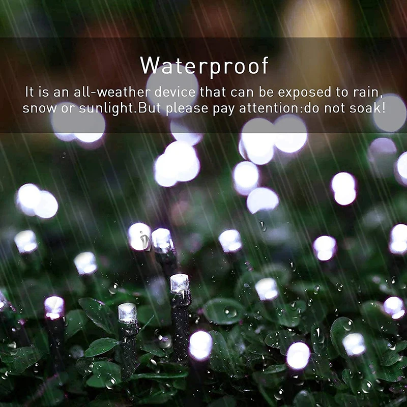 Economy 50 LED Solar Christmas Lights  8 Modes Outdoor Solar String Lights IP65 Waterproof Christmas Light