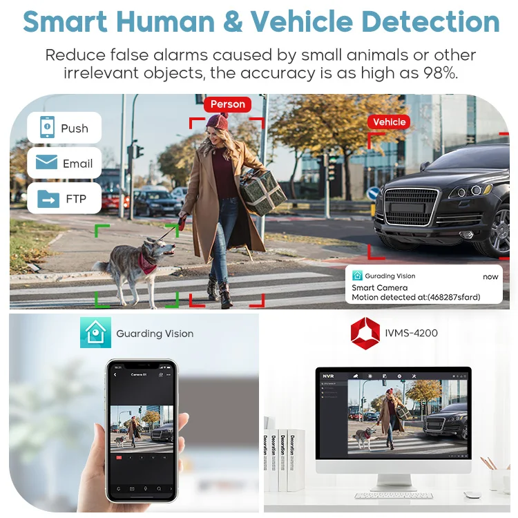 HITOSINO OEM HIKVISON DS-2CD1383G0-IUF 5MP 8MP 4K Built-in Mic Night Vision Motion Detection Turret IP Camera