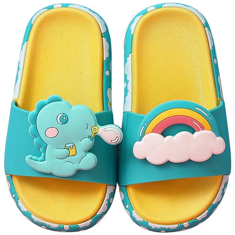 Girl Boys Slippers Children Sandals Summer Cartoon Kids Shoes Plastic PVC Soft Breathable Anti-slip Baby Toddler Bathroom Shoes