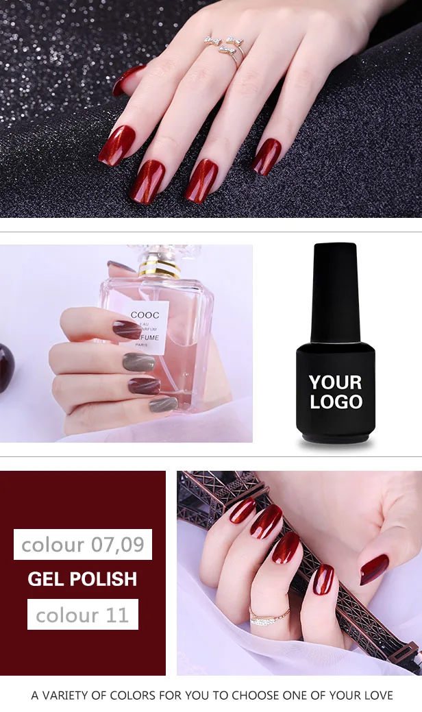 Private Label Led Chameleon Magnetic Finger Crystal Art Color Reflecting 9D Uv Cat Eye Gel Polish