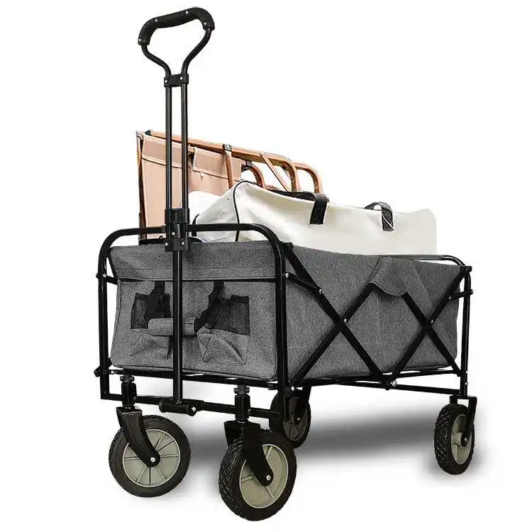 heavy duty lightweight foldable folding utility beach trolley camping folding wagon