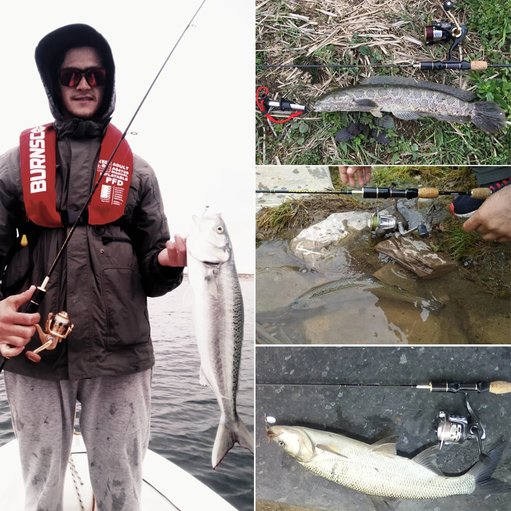 Spinpoler 2 tips Spinning Fishing Rod UL 1.8m Super Light Baitcasting Rods High Carbon Line weight 2-5LB Fishing Pole With Tube