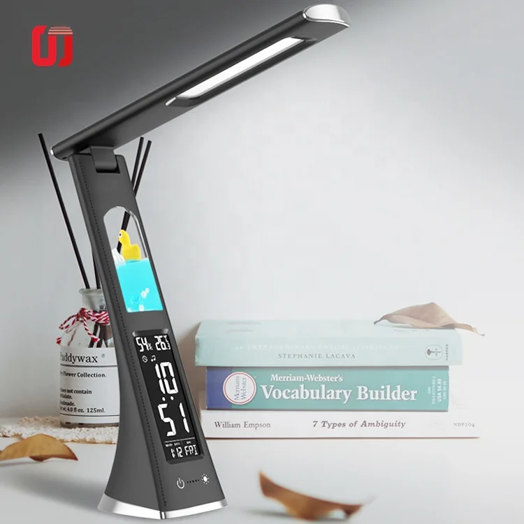 Bed Room Living Room Desk Lamp With Time Alarm Temperature Display Emergency Led Lamp Port Table Lamp