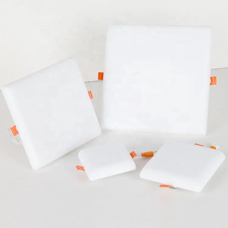 Cutout Hole Size Adjustable Frameless Round Downlight Recessed Square Ceiling 9w 18w 24w 36w Led Panel Light