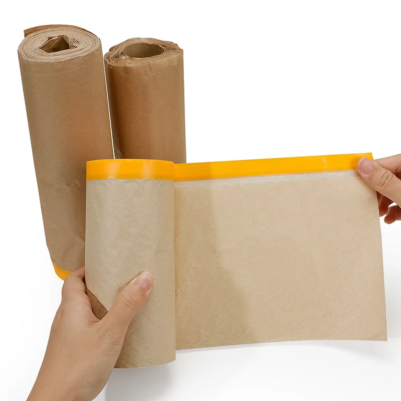 Manufacture Protective Pre Taped Plastic Sheeting Automotive Car Paint Masking Film