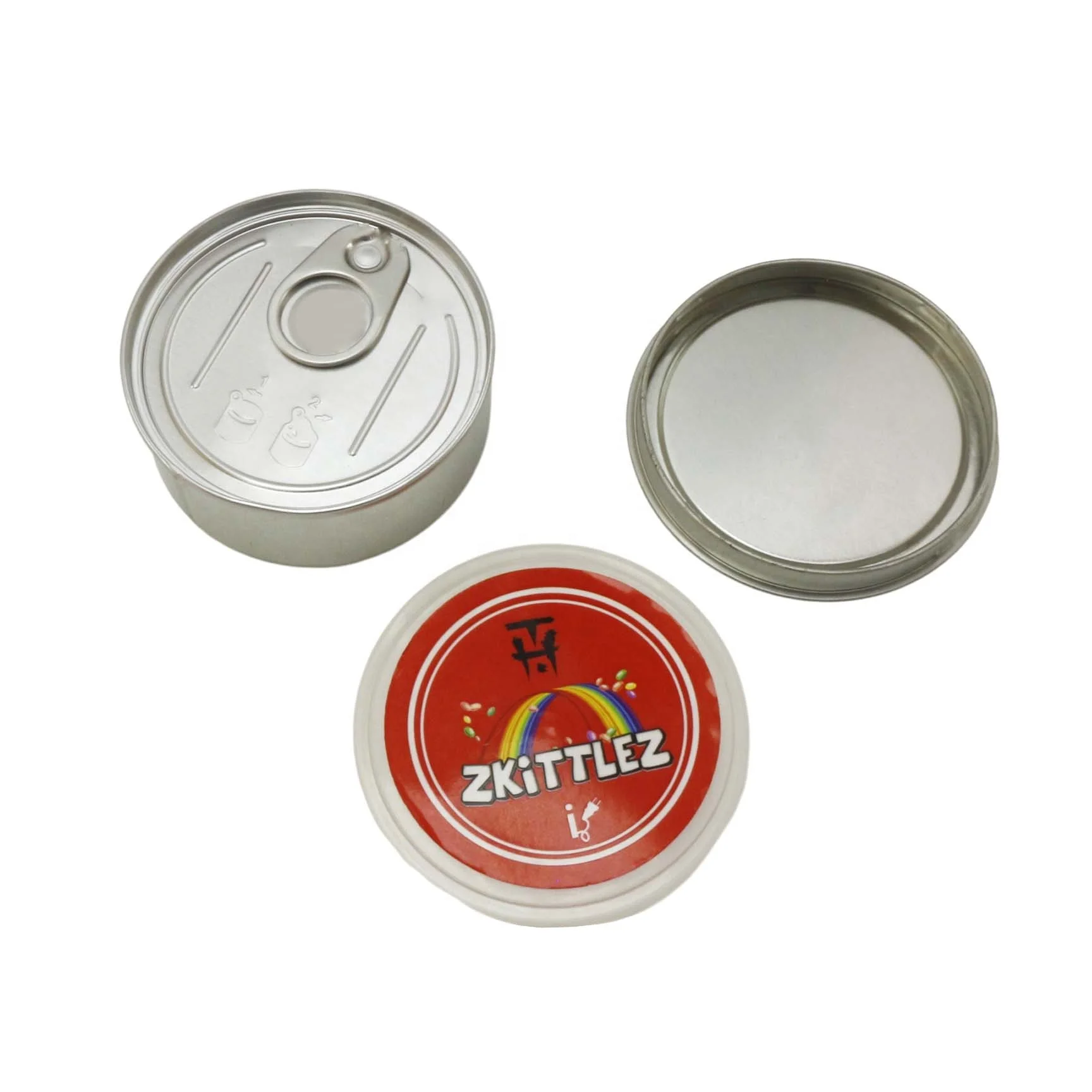 empty metal tin can Manual sealing dry flower metal cans packaging with lid MC-082C