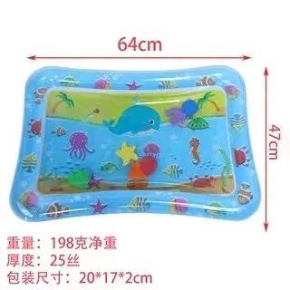 Hot Selling Tummy Time Baby Water Mat Baby Toddler Girl Inflatable Play Mat Floating Tummy Time Toys Eco PVC 2022 CN;GUA