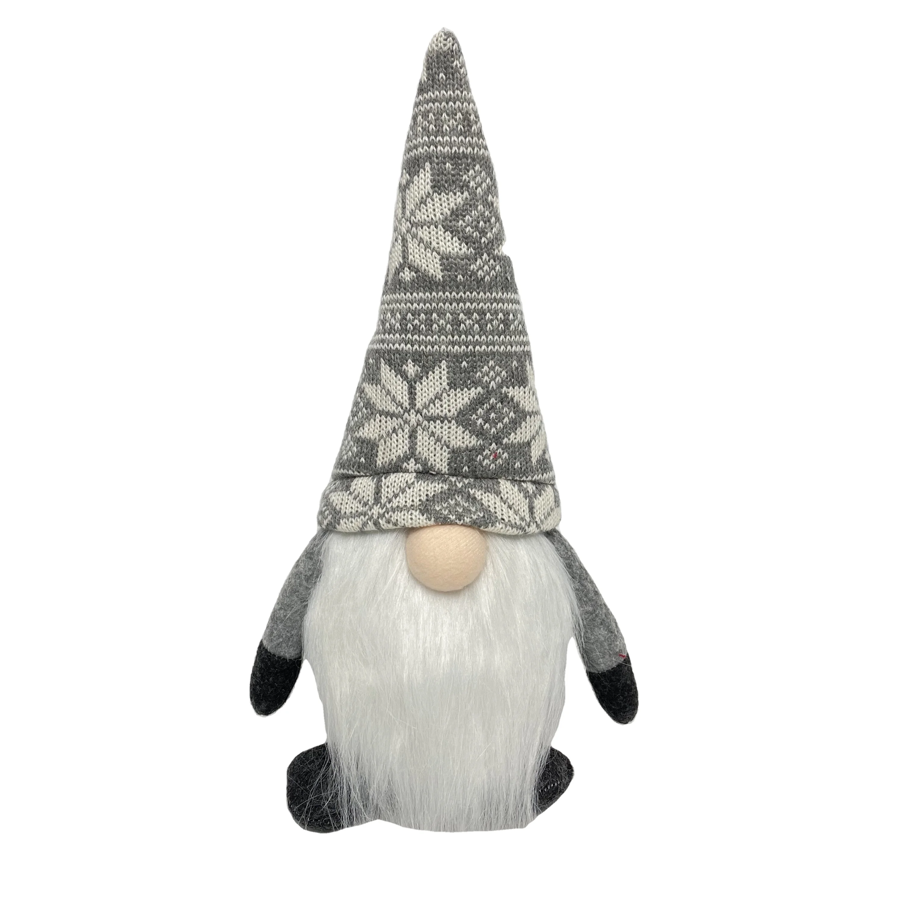 Plush Christmas Gnome with LED Light Handmade Swedish Tomte Gnomes Decorations Santa Elf Table Ornaments For Holiday Decor Gift