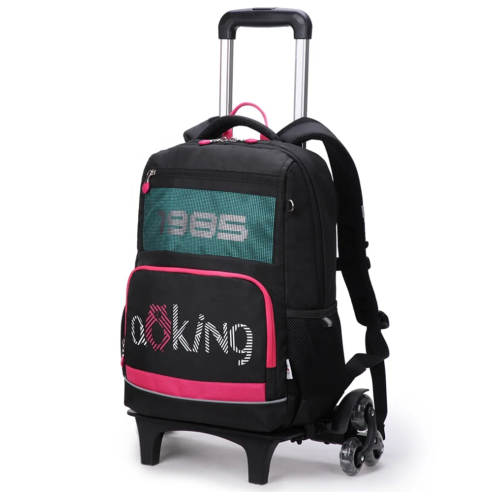 Aoking non-slip wear-resisting 16 inch 6 wheeled trolley for travel bag backpack wheeled school trolley bags for kids backpack