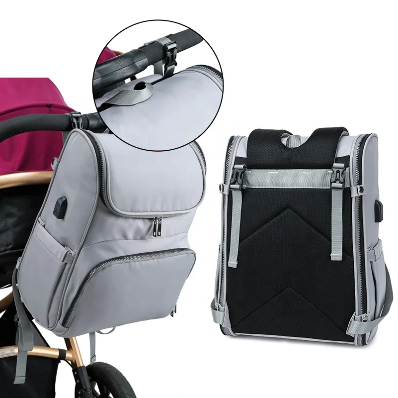 
2021 New Baby Diaper Bag With Bed Matress Mom Maternity Backpack Baby Portable Simple Crib Bags Folding Bed Rucksack Travel Kits 