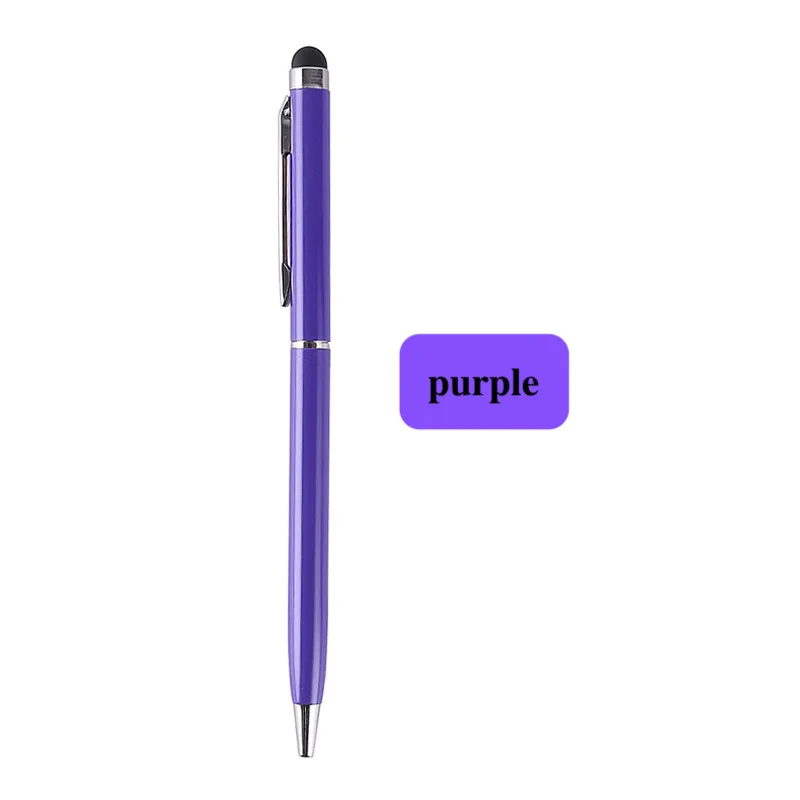 GemFully hot sales colourful multi function ball pen 2 in 1 business advertising slim metal ballpoint pen with logo