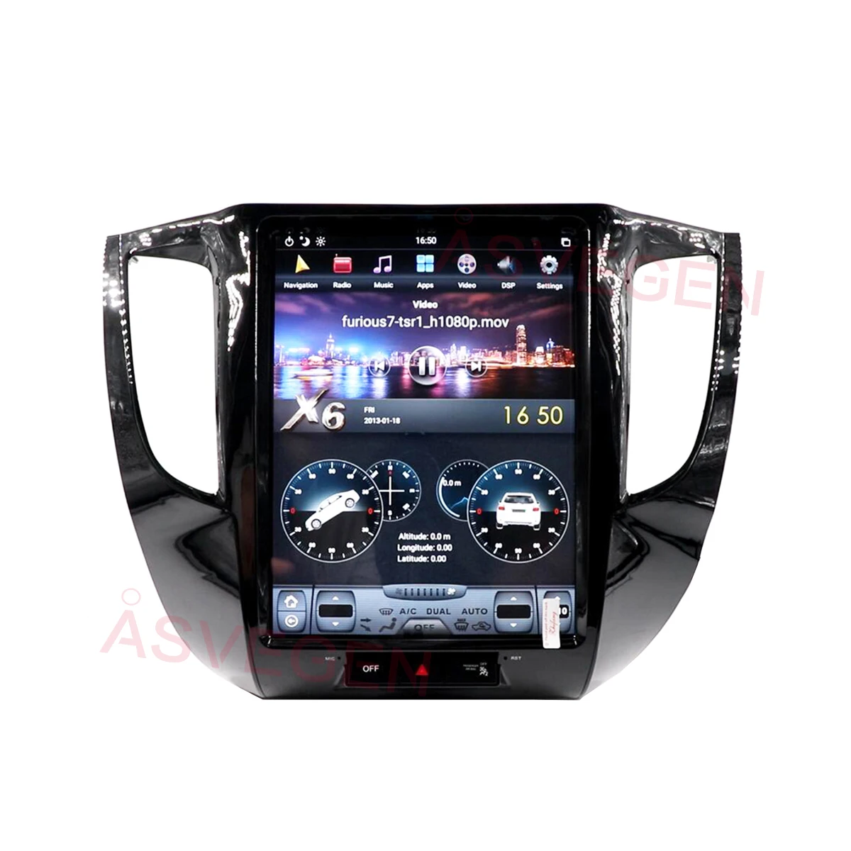 12.1 inch Tesla Vertical screen car gps multimedia system car audio radio player For Mitsubishi L200  2015-2018