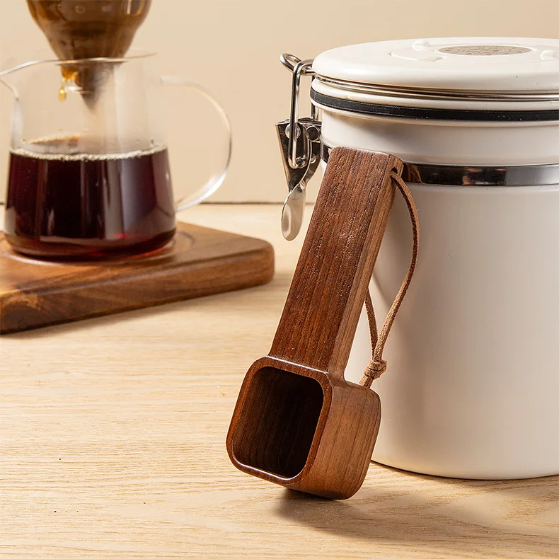 24 New Arrival Home Use Tableware Tea Coffee Measuring Spoon Walnut Coffee Spoon 1 Scoop Equals about 10 Grams