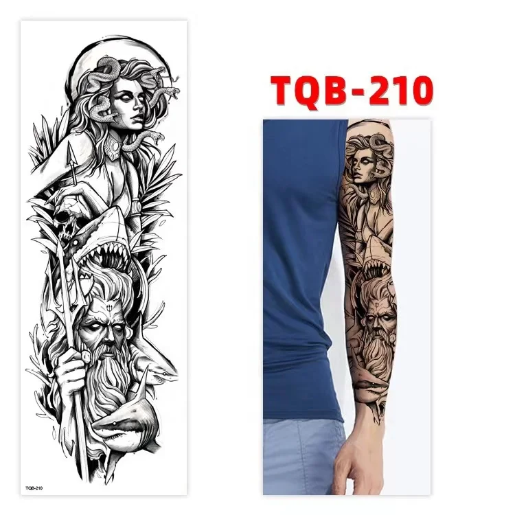 New waterproof owl rose skull totem wild wolf lion large arm leg temporary tatoo stickers