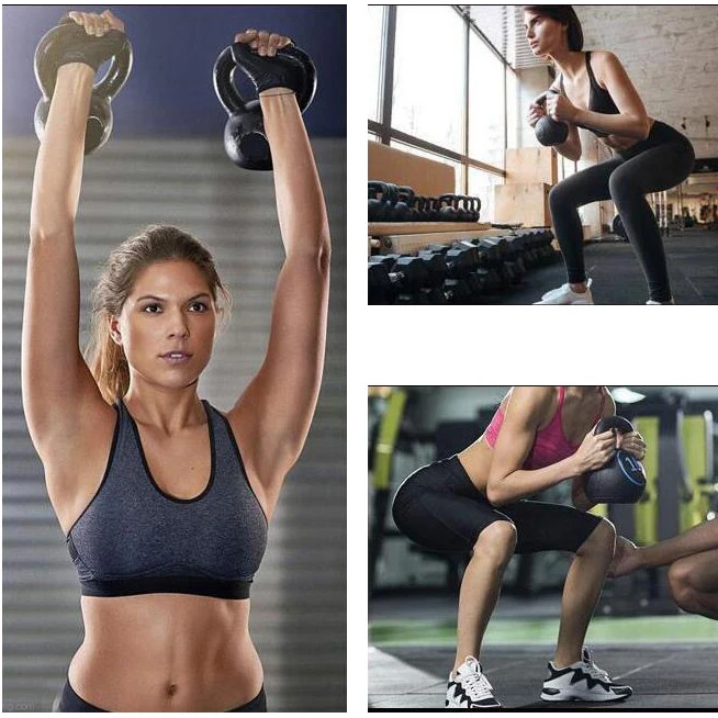 NQ SPORTS Powder Competition Coated Cast Iron Kettlebell Stock Training Fitness Gym Strength Competition Kettlebells Cast Iron