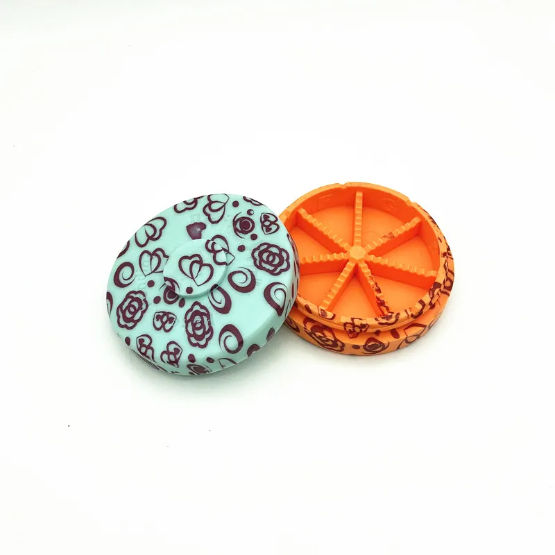 Уникальный пользовательский печатный логотип капсулы ежедневный диспенсер для витамина силиконовый держатель таблеток прямоугольный круглый футляр