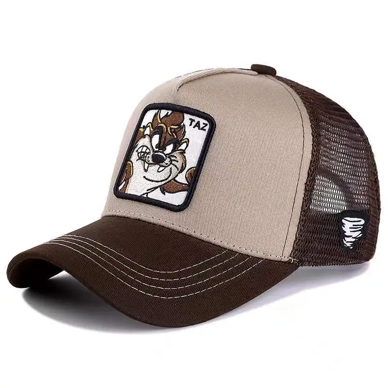 Custom animal patch cap custom logo print cap Low MOQ trucker hat snapback mesh cap