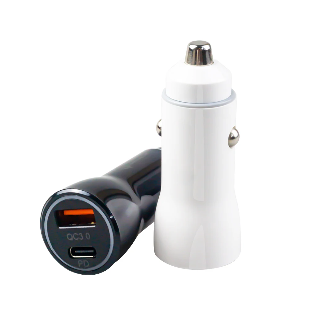 Fast Charging PD Car Charger QC 3.0 Dual Port Quick Charge Usb Type C for Mobile Phone