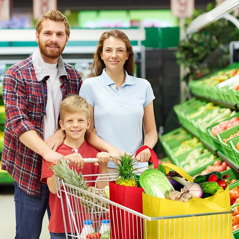 Wholesale price hot promotion nonwoven tote bag print non woven fabric custom logo shopping bag